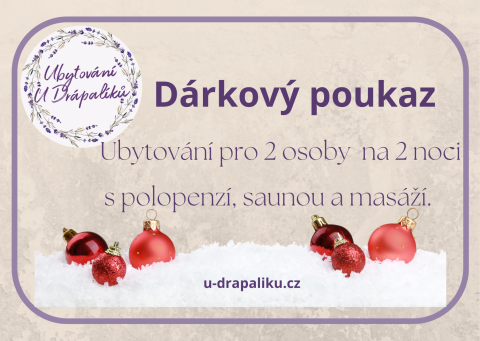 Dárkový poukaz - Ubytování Dřevíkov